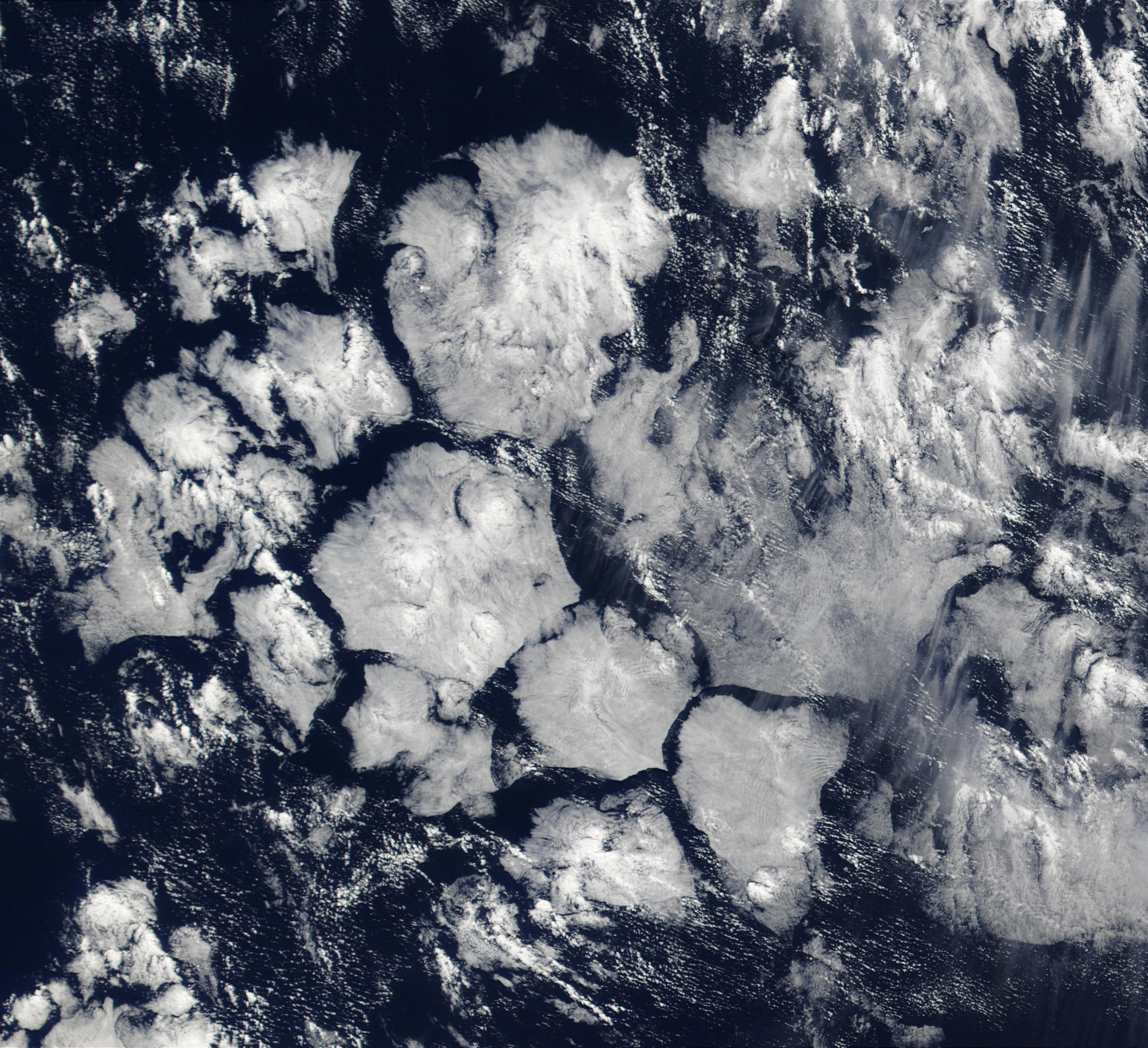 Clouds over the Atlantic Ocean