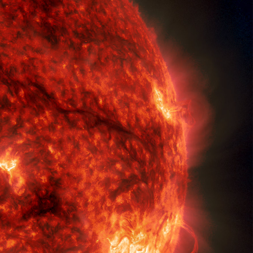 Close-up of the Sun